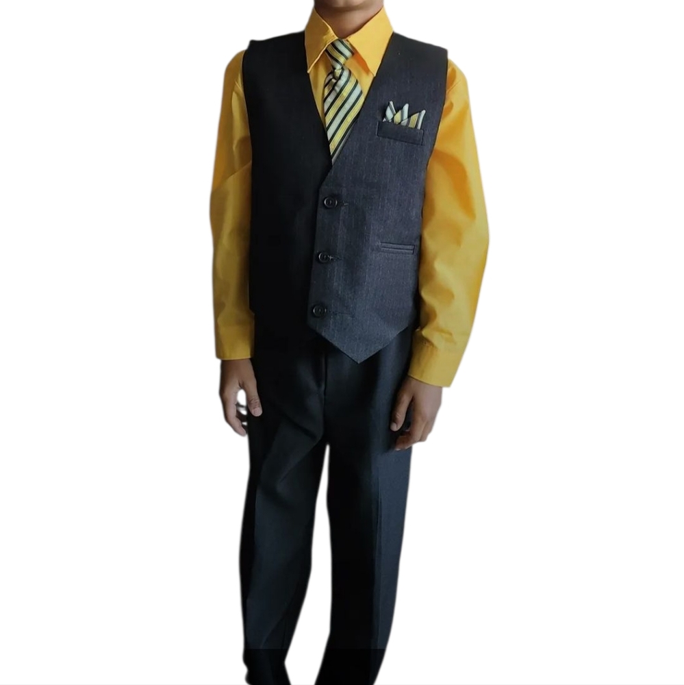 22. RAFAEL Kids Yellow and Black Formal Set